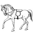 Awesome Race Horse coloring page