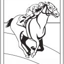 Basic Race Horse coloring page