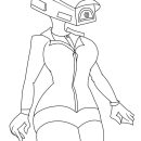 Camerawoman Image coloring page