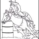 Cool Barrel Racing coloring page