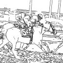 Cool Horse Race coloring page