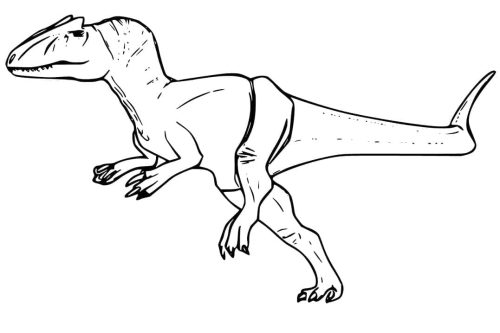 Free Allosaurus coloring page