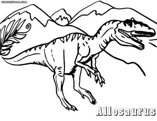 Free Drawing of Allosaurus coloring page