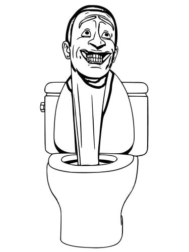 Free Printable Skibidi Toilet coloring page