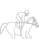 Free Race Horse coloring page