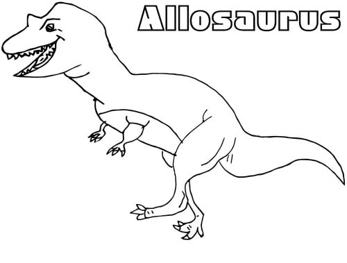 Funny Allosaurus coloring page