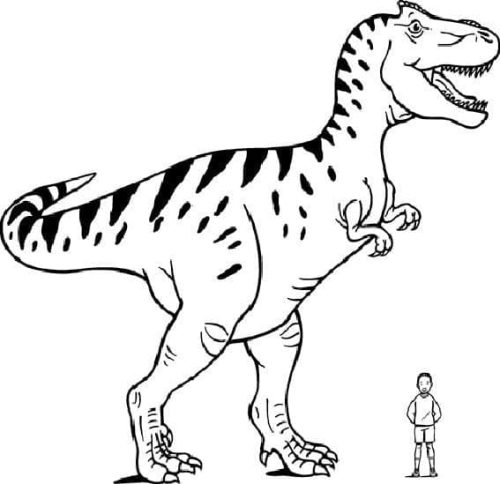 Giant Allosaurus coloring page