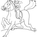 Girl Participating Horse Race coloring page