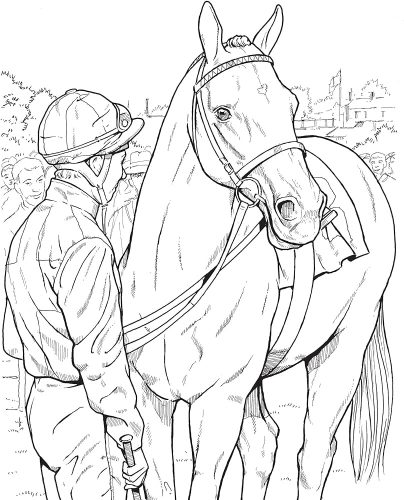 Great Racehorses coloring page