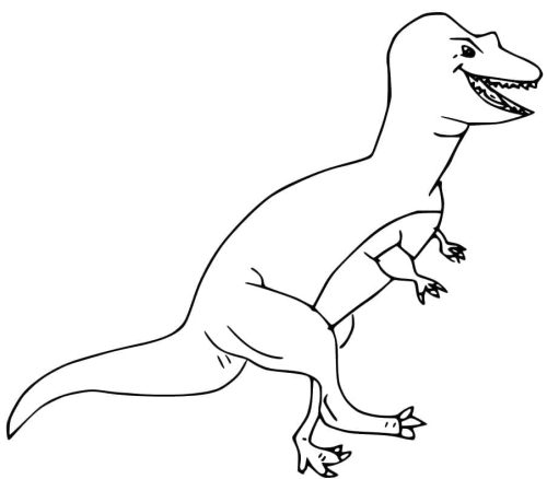 Hilarious Allosaurus coloring page