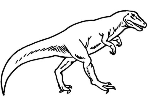 Print Allosaurus coloring page