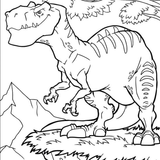 Printable Allosaurus coloring page