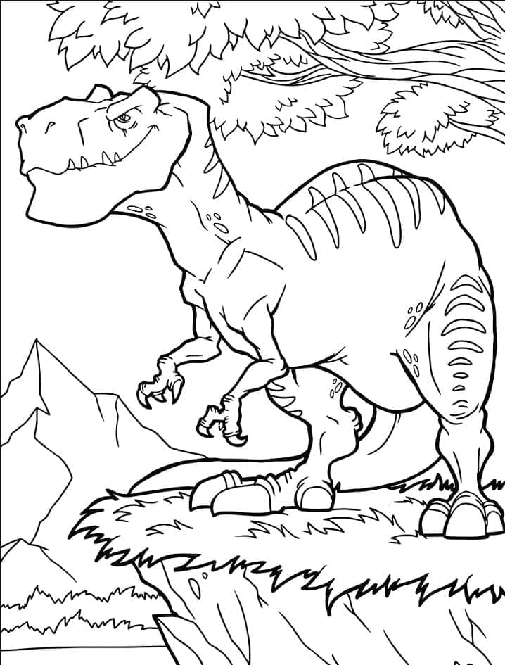 Printable Allosaurus coloring page