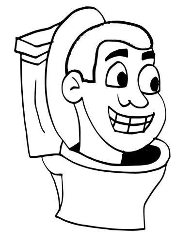 Printable Skibidi Toilet coloring page