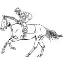 Race Horse Free Download coloring page