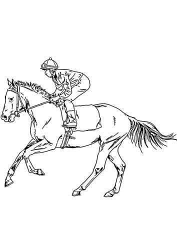 Race Horse Free Download coloring page