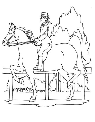 Race Horse Free Idea coloring page