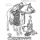 Race Horse Free Images coloring page