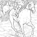 Race Horse Free To Use coloring page