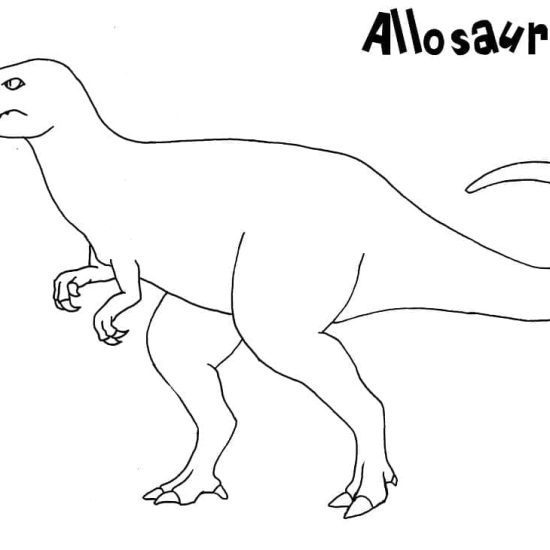 Simple Allosaurus coloring page