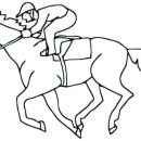 Simple Race Horse coloring page