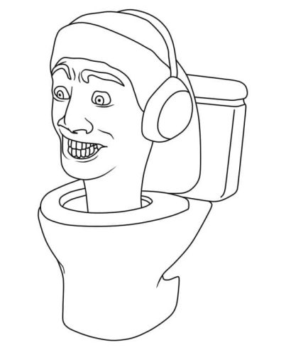 Skibidi Toilet Free coloring page