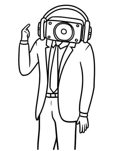 Skibidi Toilet Speakerman coloring page