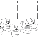 Skibidi Toilets coloring page