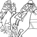 Sport Horse Racing coloring page