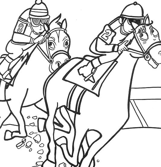 Sport Horse Racing coloring page