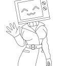 TV Woman from Skibidi Toilet coloring page