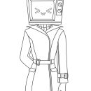 TV Woman Image coloring page