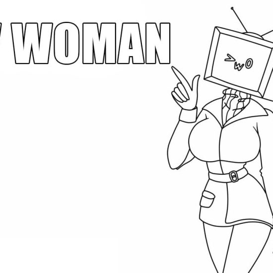 TV Woman Skibidi Toilet coloring page