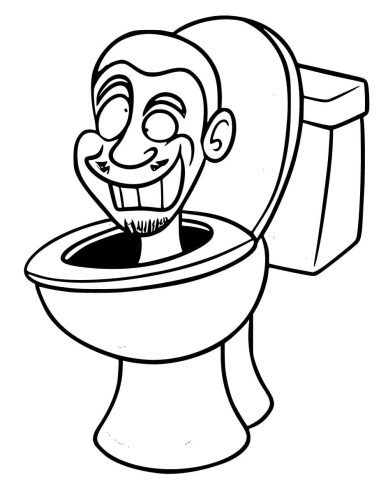 Very Funny Skibidi Toilet coloring page